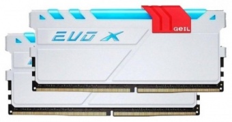 купить Оперативная память с RGB подсветкой GEIL EVO X SERIES Kit 16GB (2x8GB) DDR4 PC4-24000 3000MHz D4 EVO X GEXW416GB3000C16ADC. Память с функцией подсветки предназначена для моддинга геймерских ПК! Совместима  и протестирована с мат. платами с поддержкой в Алматы