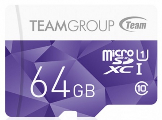 купить Карта памяти Team Group TCUSDX64GUHS41, Micro-SDХС, 64Gb, Class 10 UHS-I RETAIL, W/PURPLE Adapter в Алматы
