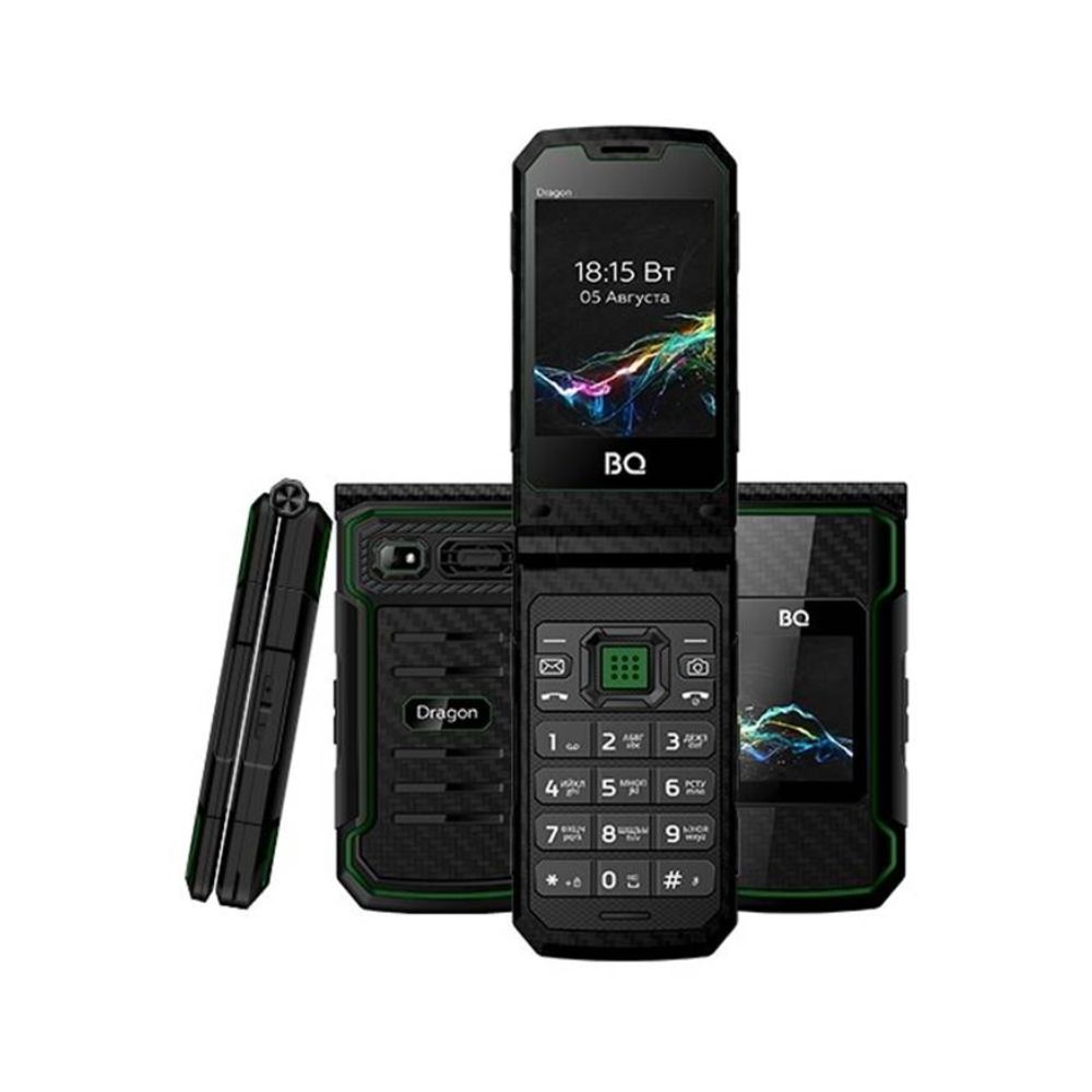 купить Мобильный телефон BQ-2822 Dragon Чёрный+Зеленый в Алматы