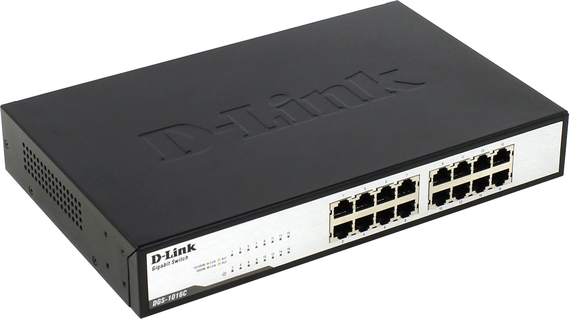 купить D-Link DGS-1016C/A1A Неуправляемый коммутатор с 16 портами 10/100/1000Base-T /  в Алматы