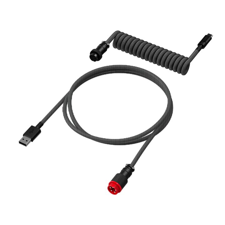купить Провод для механической клавиатуры HyperX USB-C Coiled Cable Grey-Black 6J679AA в Алматы