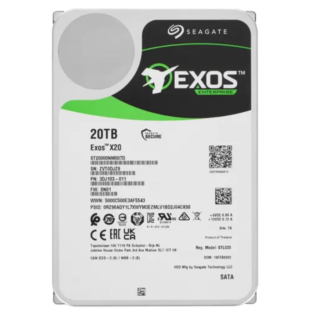купить Жесткий диск Seagate Exos X20 ST20000NM007D 20TB SATA в Алматы