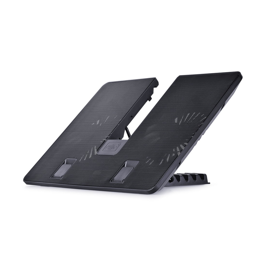 купить Охлаждающая подставка для ноутбука, Deepcool, U PAL DP-N214A5_UPAL, 15.6*, Вентилятор 2*14см, 1000&plusmn;10%RPM, Сквозной USB 2.0, 26,3дБл, Габариты 390х280х27,5мм, Чёрный в Алматы