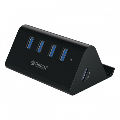купить USB Хаб подставка ORICO SHC-U3-V2-BK-BP <USB3.0x4, 98*98*26mm, 1M, BLACK> в Алматы