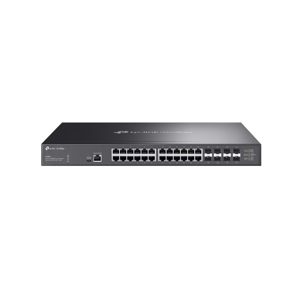 купить Коммутатор управляемый оптический 10GE 24-портовый Tp-Link SX3832 <JetStream управляемый коммутатор L2+, 24 порта 10GE, 8 портов SFP+ 10GE, 1 консольный порт RJ45 ,1 консольный порт Micro-usb, Интеграция с Omada SDN> в Алматы