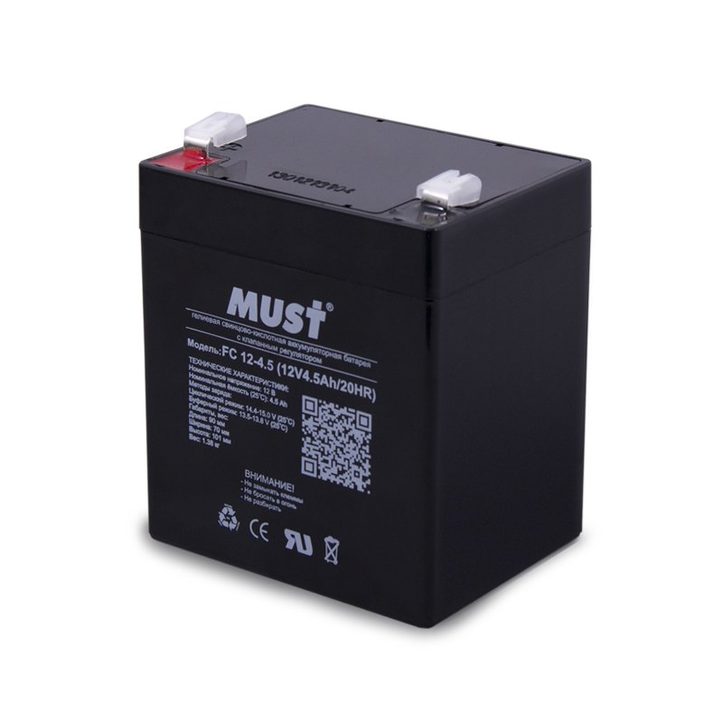 купить Аккумулятор MUST 12V 4,5Ah Size 90*70*101mm в Алматы