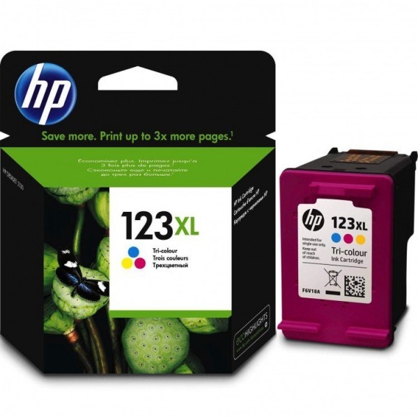 купить Струйный картридж увеличенной емкости HP 123XL, F6V18AE, трехцветный, совместимые товары МФУ HP DeskJet 2130(K7N77C) в Алматы