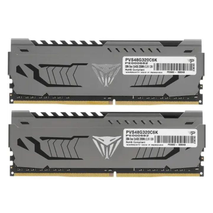 купить Модуль памяти Patriot Viper Steel, PVS48G320C6K, DDR4, DIMM, 8Gb, kit (2x4Gb), 3200Mhz, CL18 в Алматы