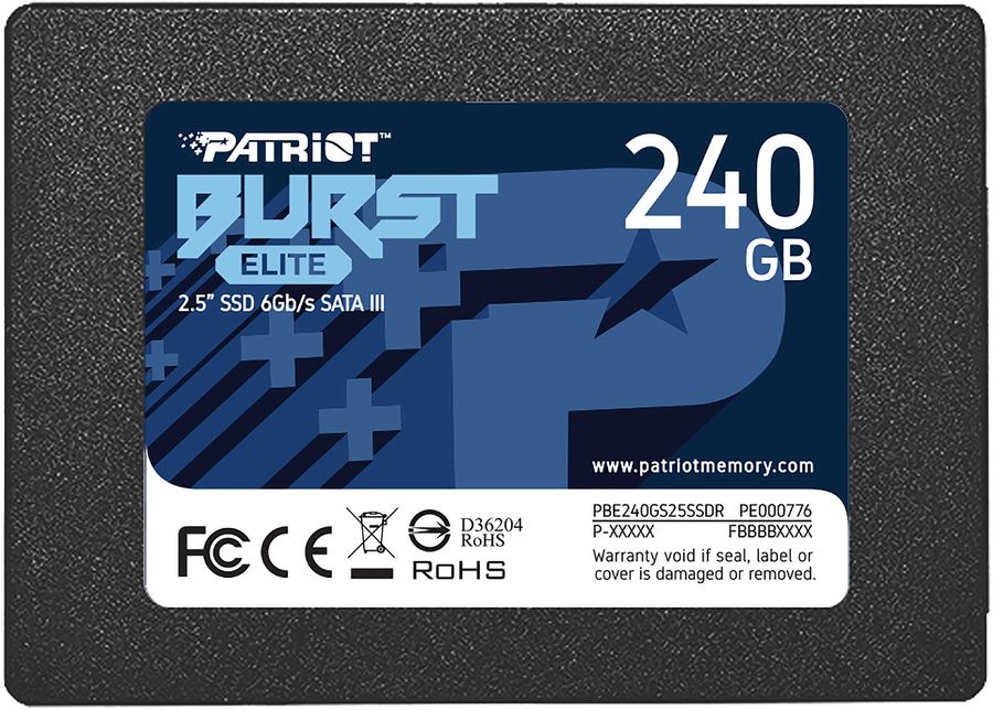 купить Накопитель SSD 2.5* SATA III Patriot  240GB BURST ELITE 450/320 PBE240GS25SSDR в Алматы