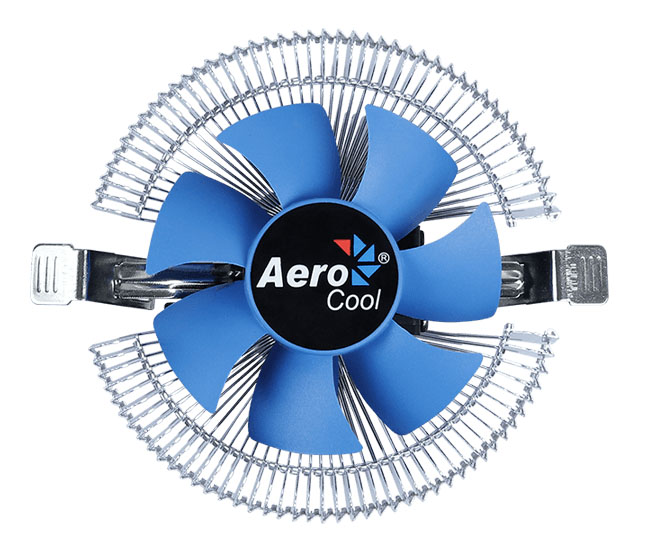 купить Кулер для процессора, Aerocool, Verkho i, Intel 1156/1155/1151/1150/775, 900W, 80мм, 1200-2500&plusmn;10% об/м, 4pin, Габариты 103х103х45мм, Серебристо-Голубой в Алматы
