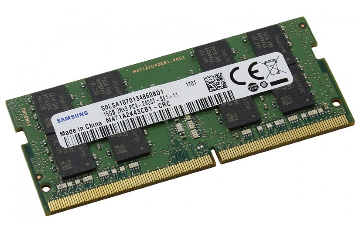 купить Оперативная память для ноутбука Samsung 16GB DDR4 2666 SO DIMM Non-ECC, CL19, 1.2V, M471A2K43CB1-CTD в Алматы