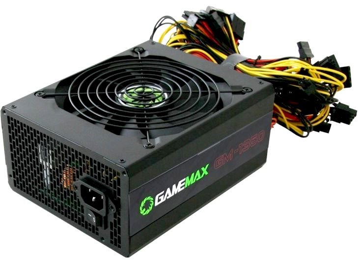 купить БП 1350W Gamemax GM-1350 14CM Сертификация 80PlusGold (Реальные 1350 Ват с розетки) Кабеля: 20+4P 4+4P ATX 5*IDE 7*SATA 6x2*PCI-E6+2P FAN14CM (Данный блок питания формата ATX, подходит в стандартные корпуса и серверные корпуса, также может работать с в Алматы