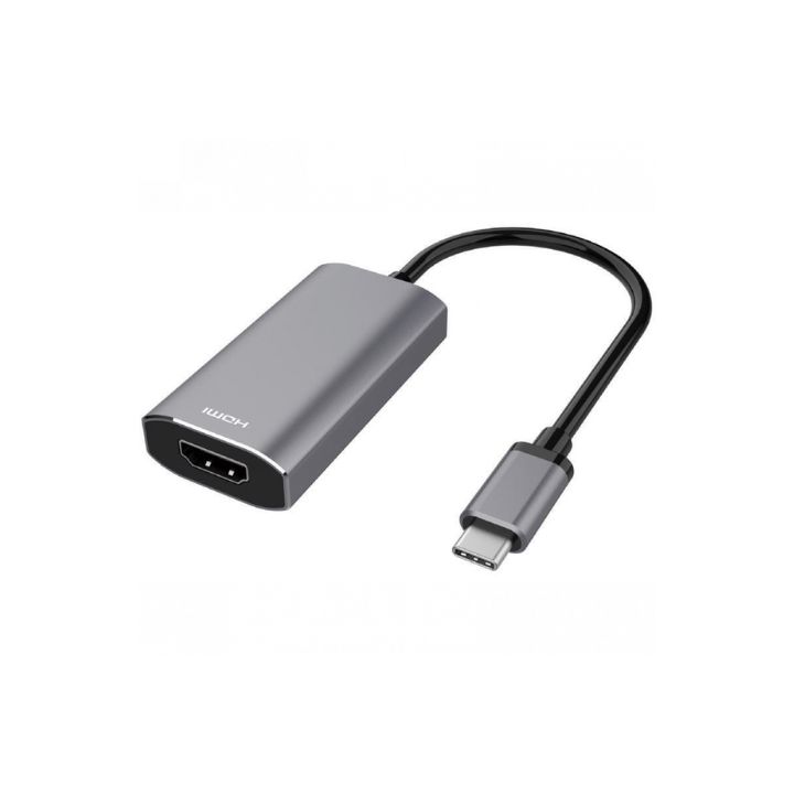 купить Адаптер 2E USB-C - HDMI 2.1 Aluminum 0.2m Space Grey в Алматы