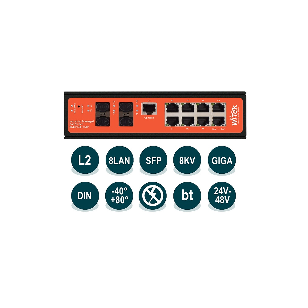 купить Wi-Tek WI-PMS312GF в Алматы