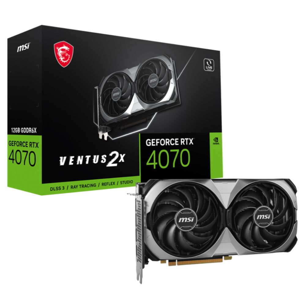 купить Видеокарта MSI GeForce RTX 4070 VENTUS 2X E 12G в Алматы