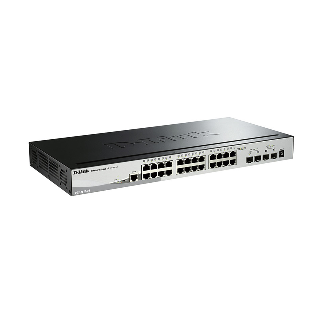 купить D-Link	Коммутатор	DGS-1510-28/A1A	Управляемый стекируемый коммутатор SmartPro с 24 портами 10/100/1000Base-T, 2 портами 1000Base-X SFP и 2 портами 10GBase-X SFP+ в Алматы