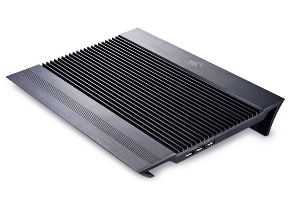 купить Охлаждающая подставка для ноутбука, Deepcool, N8 Black DP-N24N-N8BK,  17*, Вентилятор 2*14см, 1000&plusmn;10%RPM, 4*USB 2.0, 25,1дБл, Габариты 380х278х55мм, Чёрный в Алматы