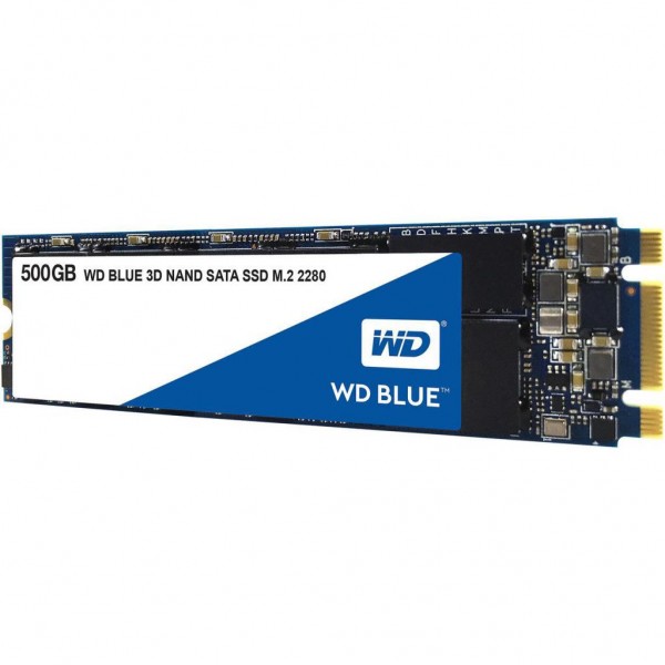 купить Твердотельный накопитель 500GB SSD WD Серия BLUE 3D NAND M.2 2280 SATA3 R560Mb/s W530MB/s WDS500G2B0B в Алматы
