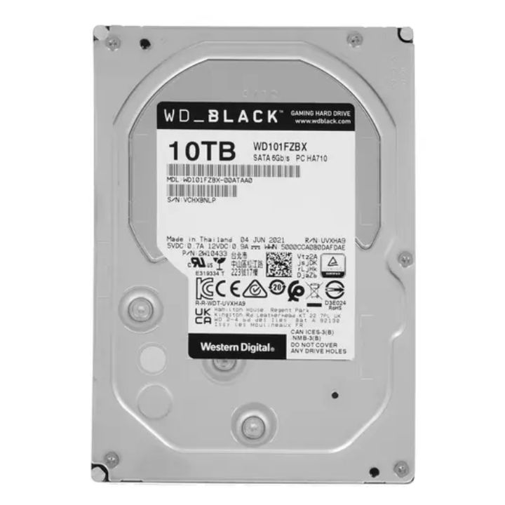 купить Жесткий диск HDD 10 Tb SATA 6Gb/s Western Digital Black WD101FZBX, 7200rpm, 64Mb в Алматы