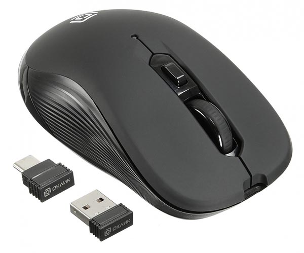 купить Мышь Oklick 610MWC черный оптическая (1600dpi) беспроводная USB/USB-C (5but) в Алматы