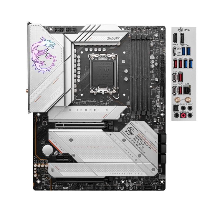 купить Материнская плата MSI MPG Z790 EDGE WIFI DDR4 LGA1700 4xDDR4 7xSATA3 RAID 5M.2 HDMI DP ATX в Алматы