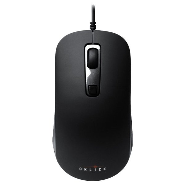купить Мышь Oklick 155M черный оптическая (1600dpi) USB (3but) в Алматы