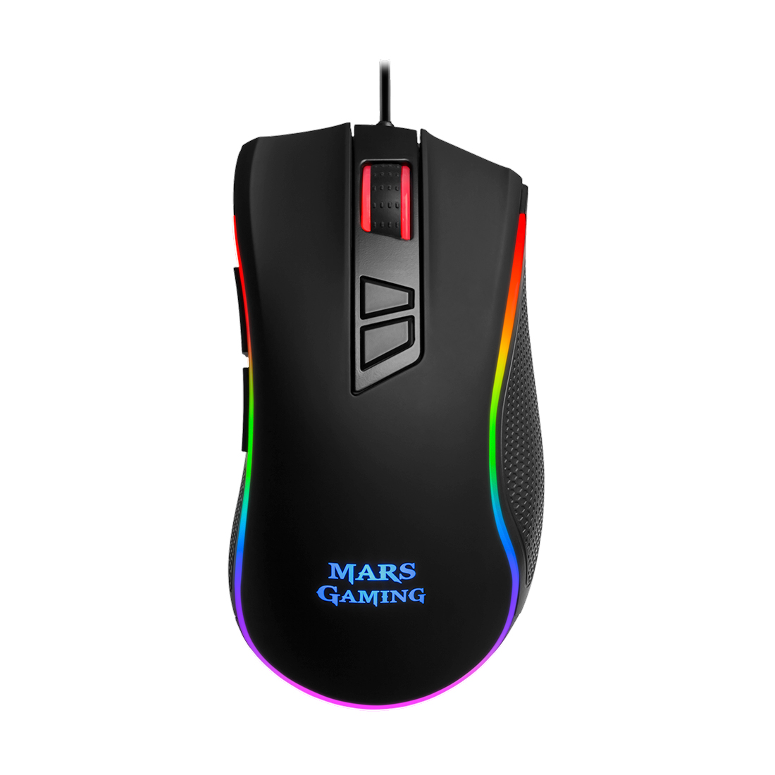 купить Компьютерная мышь, Mars Gaming, MM218, Игровая, Pixart 3325PRO, Оптическая 10000dpi, 7 программируемых клавишь, LED подсветка, Проводная 1,8м, USB, Чёрная в Алматы