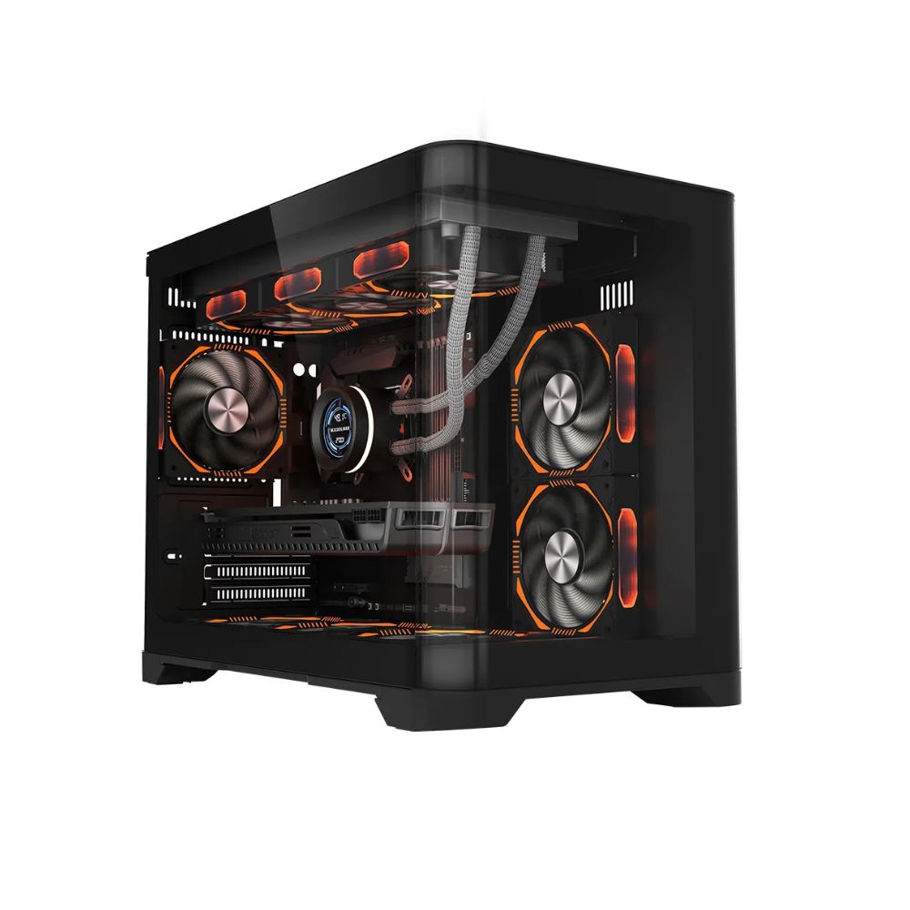 Купить Корпус 1Stplayer UVIEW UV6, Midi Tower, m-ATX, m-ITX, Black, 2x3.5*/3x2.5*, 2xUSB3.0 в Алматы