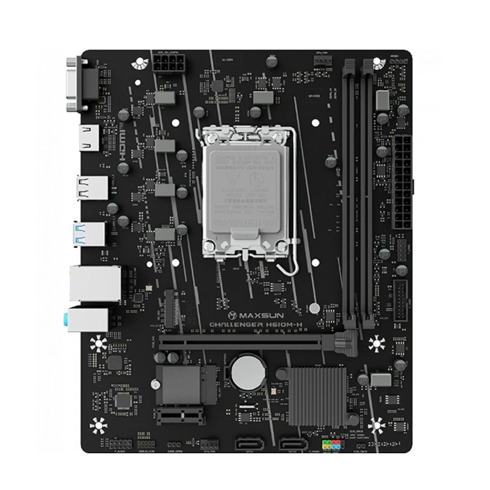 Купить Материнская плата MaxSun Challenger H610M-H V1 WIFI, LGA1700, 2xDDR4, 1xM.2, 1xHDMI, BT4.2, mATX в Алматы