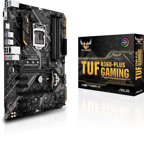 купить Материнская плата ASUS TUF B360-PLUS GAMING LGA1151 iB360 4xDDR4 6xSATA3 2xM.2 D-Sub+HDMI ATX в Алматы