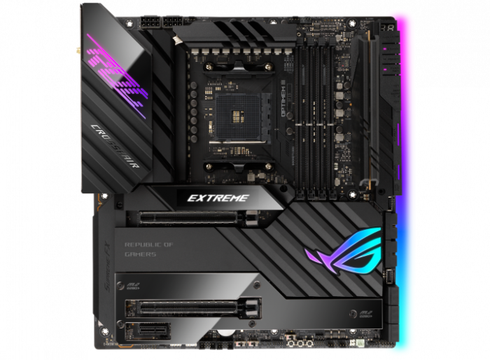 купить Сист. плата ROG CROSSHAIR VIII EXTREME, X570, 1200, 4xDIMM DDR4, 2xPCI-E x16, PCI-Ex1, M.2, 6xSATA, 2xThunderB, WIFI,BOX в Алматы