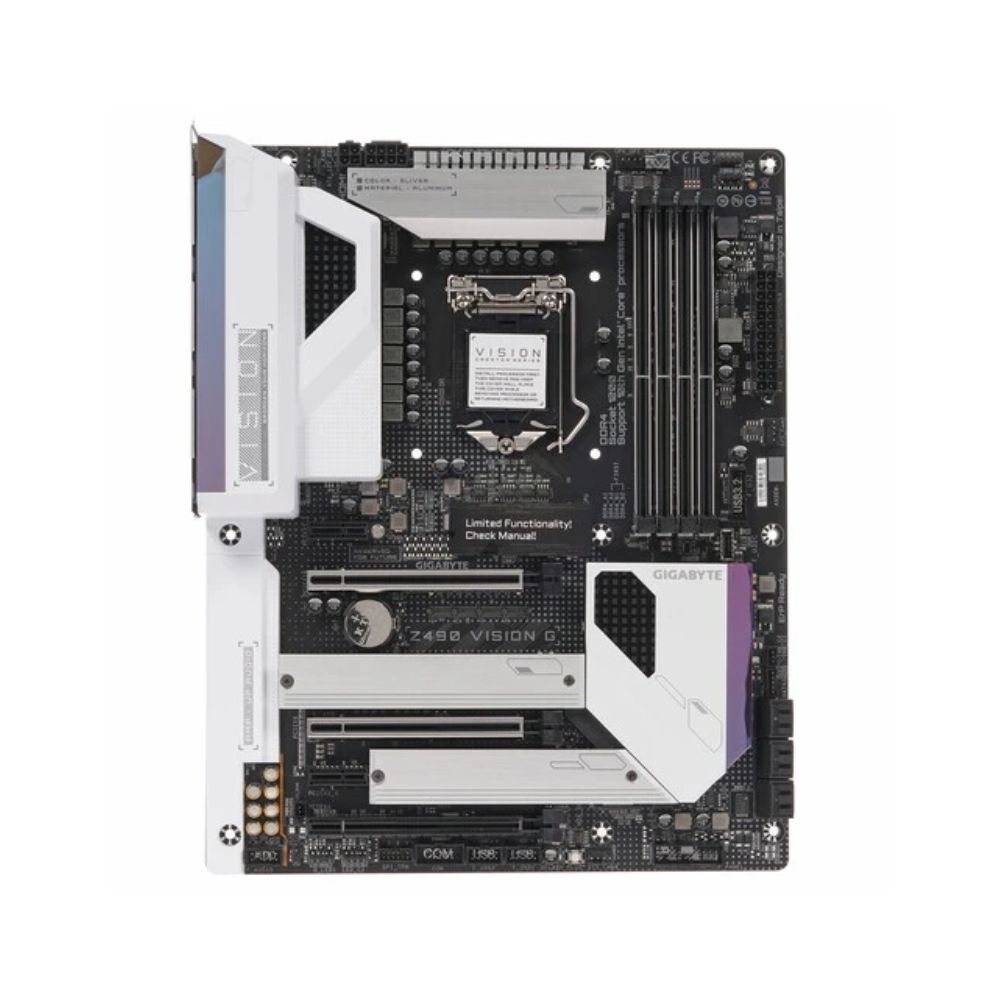 купить Материнская плата, Gigabyte, Z490 VISION G (4719331808594), LGA1200, iZ490, 4xDDR4 2933, 6xSATA3, 2xM.2, Raid, 1xHDMI, 1хDP, 3xPCI-Ex16, 2xPCI-Ex1, ATX в Алматы