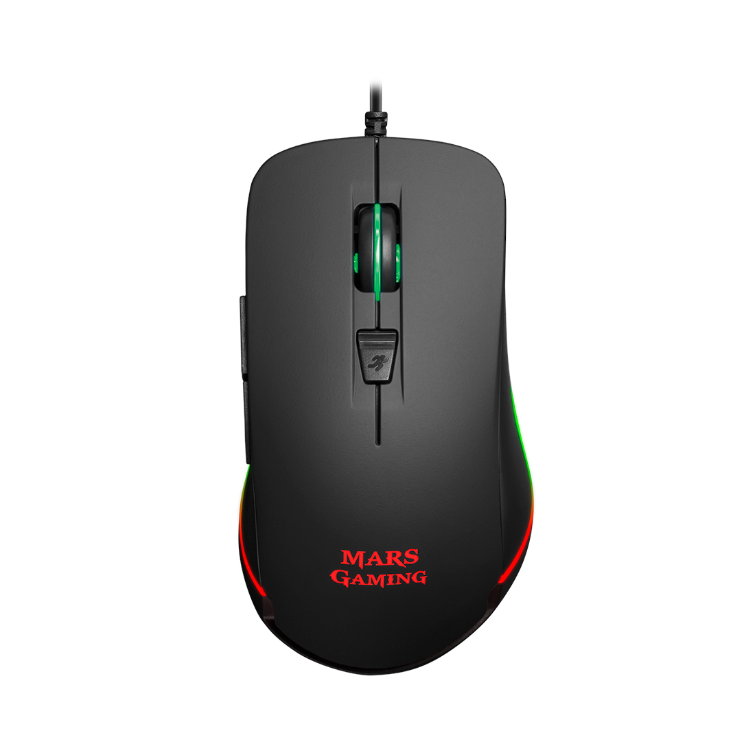 купить Компьютерная мышь, Mars Gaming, MM118, Игровая, Оптическая 9800dpi, 6 программируемых клавишь, LED подсветка, Проводная 1,5м, USB, Чёрная в Алматы