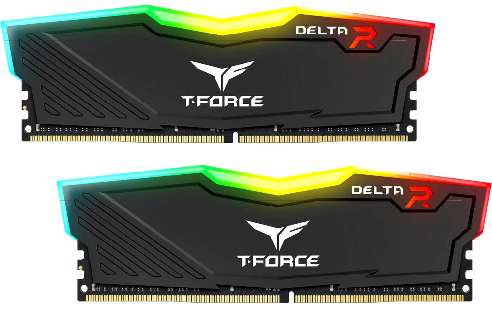 купить ОЗУ Team Delta R 16Gb (8GBx2)/3200 CL16, 1.2V, RGB, Aura Sync, Black, TF3D416G3200HC16CDC01 в Алматы