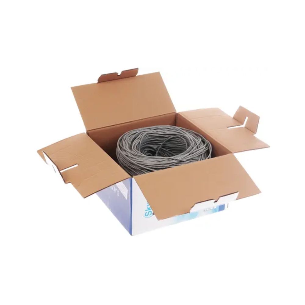 купить Кабель SkyNet Light CSL-UTP-2-CU, UTP indoor 2x2x0.46, медный, FLUKE TEST, кат.5e, однож., 305м, box, серый в Алматы