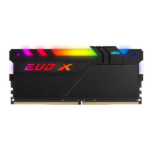 купить Оперативная память  16GB Kit (2x8GB) GEIL DDR4 PC4-24000 3000MHz EVO X II Black с RGB подсветкой 16-18-18-36 GEXSB416GB3000C16ADC Retail Pack в Алматы