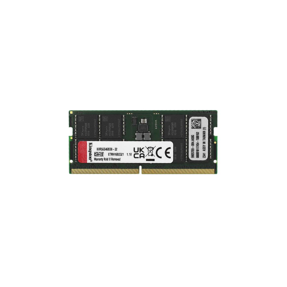 купить ОЗУ Kingston KVR SO-DIMM 32GB DDR5 PC44800/5600MHz Kingston, KVR56S46BD8-32, Retail в Алматы