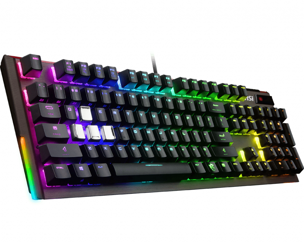 купить Клавиатура MSI Vigor GK80 CR RU USB 2.0/104клавиши/переключатели CHERRY MX RGB Red/кабель 2м в Алматы