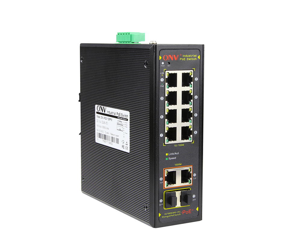 купить Коммутатор PoE индустриальный управляемый 8-портовый ONV IPS31108PFM в Алматы