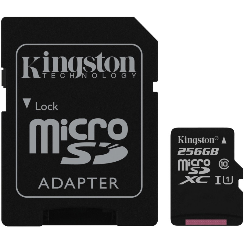 купить Карта памяти Kingston 256GB microSDXC Canvas Select 80R CL10 UHS-I Card  No Adapter в Алматы