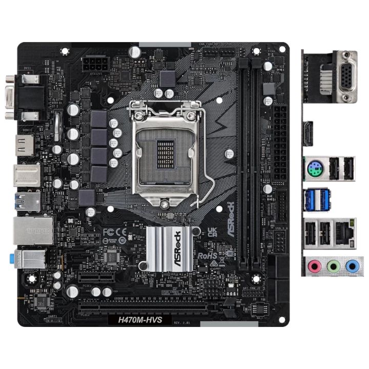 купить Материнская плата ASRock H470M-HVS R2.0 в Алматы