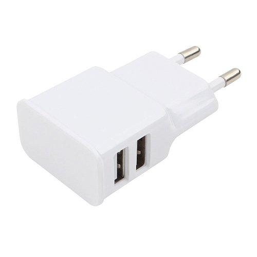 купить Адаптер питания Cablexpert MP3A-PC-11 100/220V - 5V USB 2 порта, 2.1A, белый в Алматы
