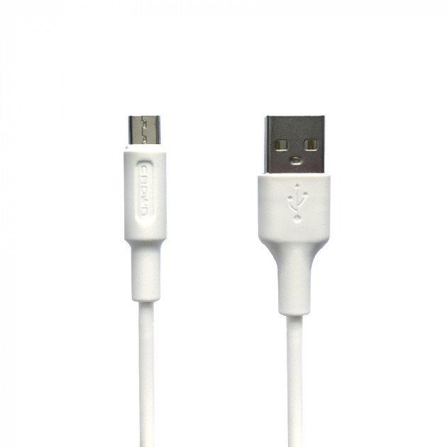 купить Кабель Crown USB - microUSB CMCU-001M white в Алматы