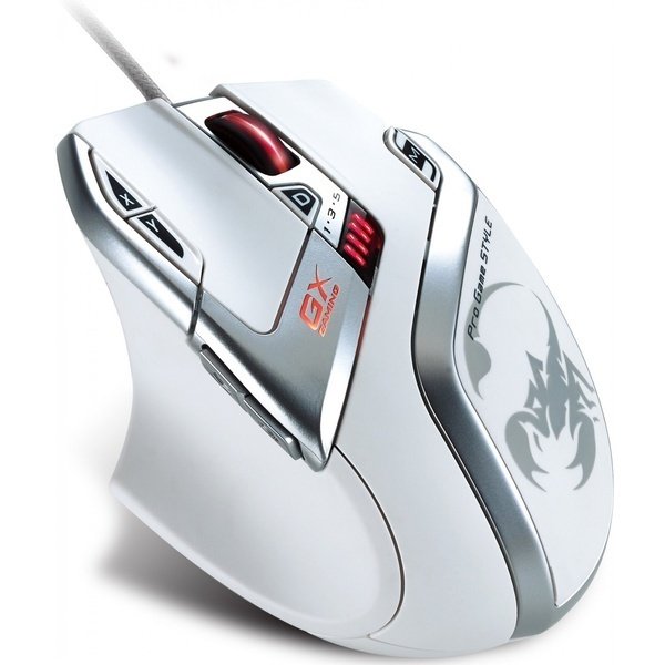 купить Оптическая мышка Genius DeathTaker, White Edition, 9-Button, 55 Macros, 100~5700 dpi, Weight-in, 31040001101 в Алматы