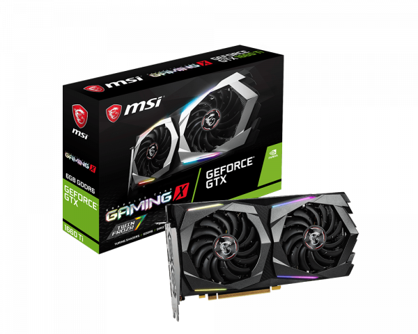 купить Видеокарта MSI GeForce GTX 1660 Ti GAMING X 6G, 6Gb/192bit, GDDR6, 3xDP, HDMI BOX в Алматы
