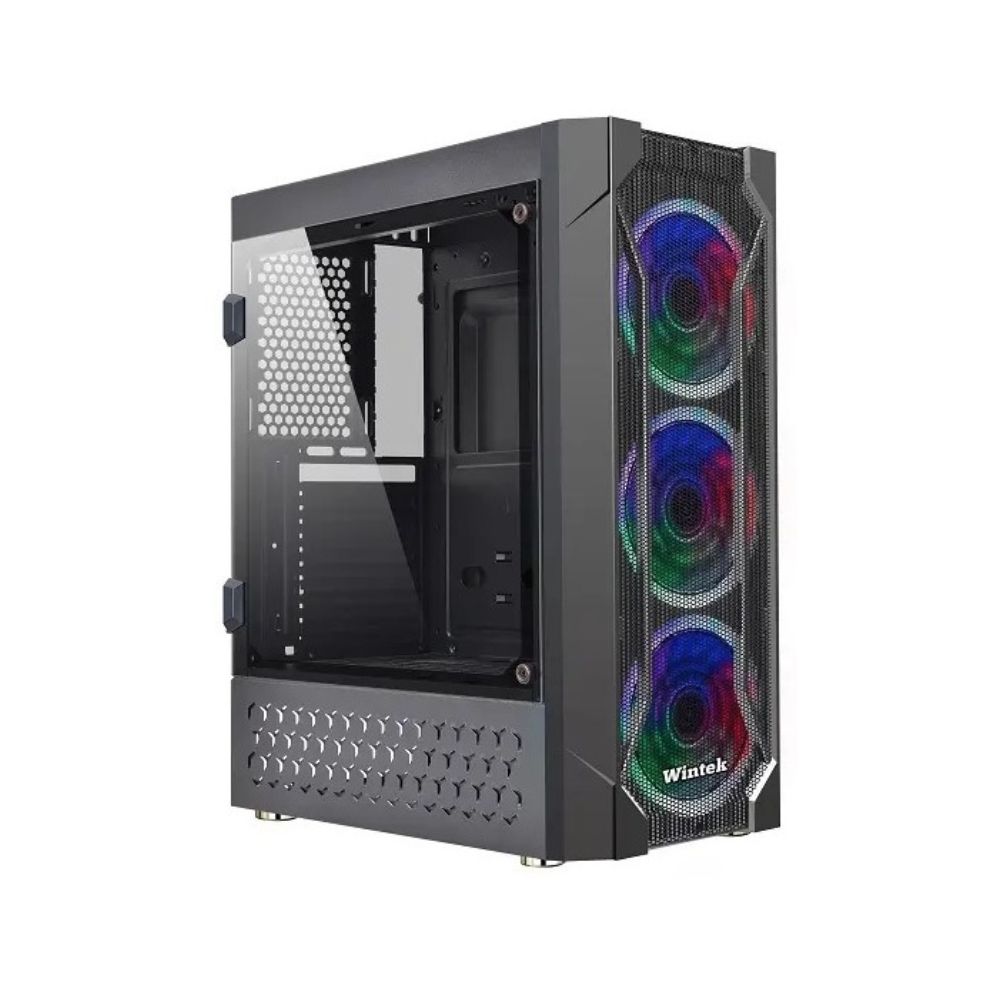 купить Корпус Wintek Rainbow K106 TG,1xUSB3.0,2xUSB 2.0,2*3,5 2*2,5 7слотов VGA325мм CPU155мм Сталь 0,45мм,HD-Audio 3Fan, ATX (Wintek Rainbow K106 TG) в Алматы