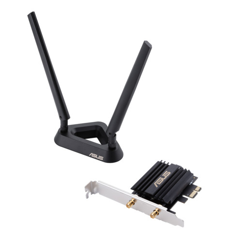 купить Двухдиапазонный беспроводной адаптер ASUS PCE-AX58BT Wi-Fi 6 (802.11ax)/PCIe/2 антенны/BT 5.0/WPA3/OFDMA,90IG0610-MO0R00 в Алматы