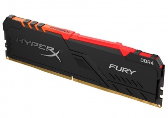 купить Модуль памяти, Kingston, HyperX Fury RGB HX426C16FB3A/8, DDR4, 8GB, DIMM <PC4-21300/2666MHz>, Чёрный в Алматы