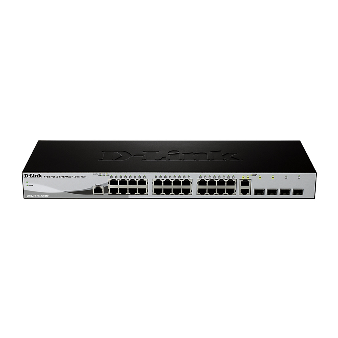 купить Коммутатор D-Link DES-1210-28/ME Управляемый  2 уровня с 24 портами 10/100Base-TX, 2 портами 100/1000Base-X SFP и 2 комбо-портами 100/1000Base-T/SFP. (Flash-память 16 Мб для аппаратной ревизии В2) в Алматы