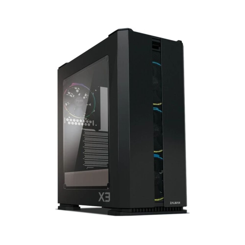 купить Компьютерный Корпус Zalman X3 BLACK, MidT, 2xUSB2.0,2xUSB3.0, 4x120 ARGB, TG (side panel), without P в Алматы